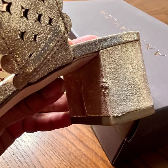 Ann Taylor Liv Perforated Block Heeled Sandals - Picture 7 of 7